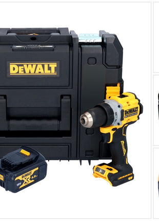 Perceuse-visseuse sans fil DeWalt DCD 800 NT 18 V 90 Nm sans balais + 1x batterie 4,0 Ah + TSTAK - sans chargeur