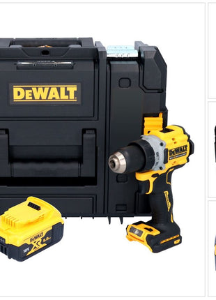 Perceuse-visseuse sans fil DeWalt DCD 800 NT 18 V 90 Nm sans balais + 1x batterie 5,0 Ah + TSTAK - sans chargeur