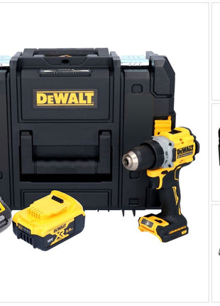 Taladro atornillador inalámbrico DeWalt DCD 800 P1T 18 V 90 Nm sin escobillas + 1x batería 5,0 Ah + cargador + TSTAK