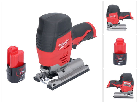 Seghetto alternativo a batteria Milwaukee M12 JS-201 12 V + 1x batteria 2,0 Ah - senza caricabatteria