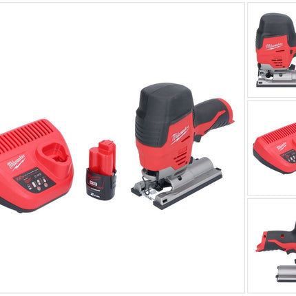 Milwaukee M12 JS-201 Akku Stichsäge 12 V + 1x Akku 2,0 Ah + Ladegerät