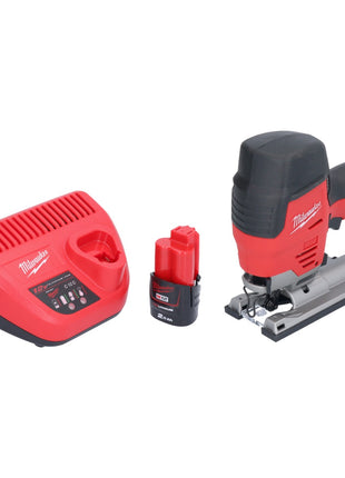 Milwaukee M12 JS-201 Akku Stichsäge 12 V + 1x Akku 2,0 Ah + Ladegerät