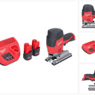 Milwaukee M12 JS-252 Akku Stichsäge 12 V + 2x Akku 2,5 Ah + Ladegerät