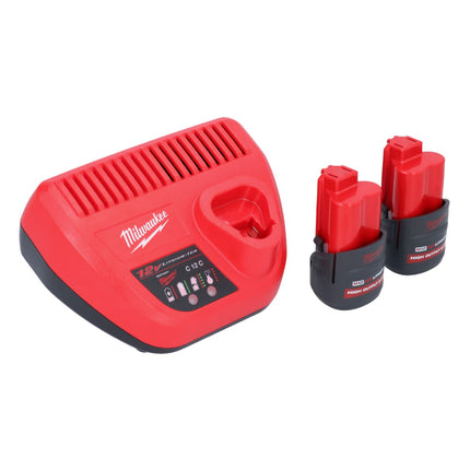 Milwaukee M12 JS-252 Akku Stichsäge 12 V + 2x Akku 2,5 Ah + Ladegerät