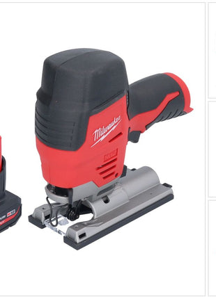 Milwaukee M12 JS-501 Akku Stichsäge 12 V + 1x Akku 5,0 Ah - ohne Ladegerät