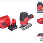 Milwaukee M12 JS-601 Akku Stichsäge 12 V + 1x Akku 6,0 Ah + Ladegerät