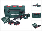 Metabo MS 18 LTX 15 Akku Gehölzsäge 18 V 15 cm 5 m/s + 2x Akku 2,0 Ah + Ladegerät + metaBOX