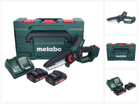 Metabo MS 18 LTX 15 sierra para madera a batería 18 V 15 cm 5 m/s + 2x batería 2,0 Ah + cargador + metaBOX