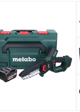 Metabo MS 18 LTX 15 sierra para madera a batería 18 V 15 cm 5 m/s + 1x batería 4,0 Ah + cargador + metaBOX