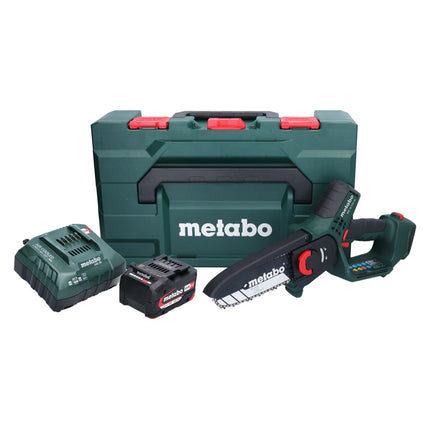 Metabo MS 18 LTX 15 Akku Gehölzsäge 18 V 15 cm 5 m/s + 1x Akku 4,0 Ah + Ladegerät + metaBOX