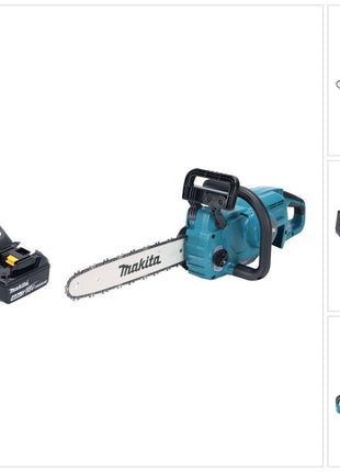 Makita DUC 357 RMX2 Akku Kettensäge 18 V 35 cm 7,7 m/s Brushless + 1x Akku 4,0 Ah + Ladegerät