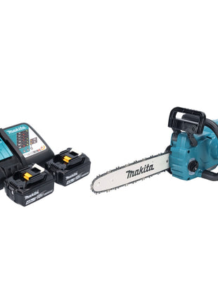 Makita DUC 357 RM2X2 Akku Kettensäge 18 V 35 cm 7,7 m/s Brushless + 2x Akku 4,0 Ah + Ladegerät