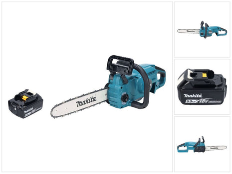 Makita DUC 357 GX2 Akku Kettensäge 18 V 35 cm 7,7 m/s Brushless + 1x Akku 6,0 Ah - ohne Ladegerät