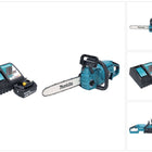 Makita DUC 357 RGX2 Akku Kettensäge 18 V 35 cm 7,7 m/s Brushless + 1x Akku 6,0 Ah + Ladegerät