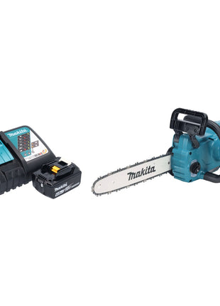 Makita DUC 357 RGX2 Akku Kettensäge 18 V 35 cm 7,7 m/s Brushless + 1x Akku 6,0 Ah + Ladegerät