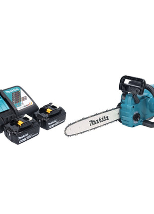 Tronçonneuse à batterie Makita DUC 357 RG2X2 18 V 35 cm 7,7 m/s sans balai + 2x batteries 6,0 Ah + chargeur