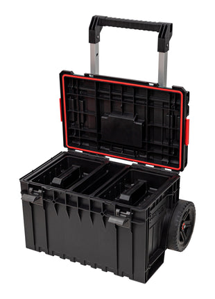 Qbrick System ONE Cart 2.0 Trolley 641 x 485 x 660 mm 52 l IP66 100 kg belastbar stapelbar mit Doppelteleskopgriff aus Aluminium