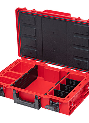 Qbrick System ONE 200 2.0 Profi RED ULTRA HD Custom Werkzeugkoffer modularer Organizer 585 x 385 x 190 mm 15,4 l stapelbar IP66