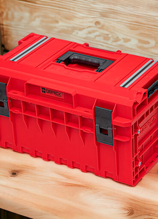 Qbrick System ONE 350 2.0 Technik RED ULTRA HD Custom Werkzeugkoffer modularer Organizer 585 x 385 x 320 mm 38 l stapelbar IP66