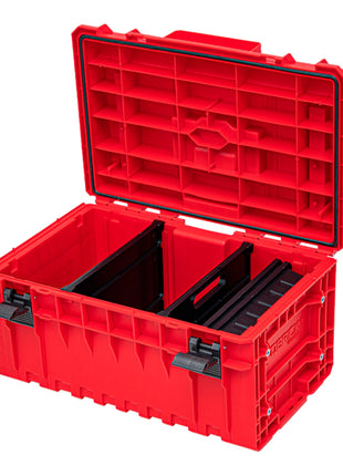 Qbrick System ONE 350 2.0 Technik RED ULTRA HD Custom Werkzeugkoffer modularer Organizer 585 x 385 x 320 mm 38 l stapelbar IP66