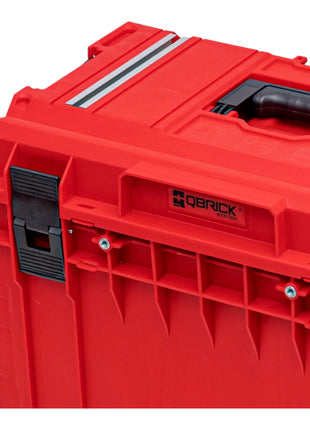 Qbrick System ONE 450 2.0 Technik RED ULTRA HD Custom Werkzeugkoffer modularer Organizer 585 x 385 x 420 mm 52 l stapelbar IP66