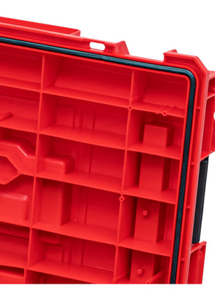 Qbrick System ONE 450 2.0 Technik RED ULTRA HD Custom Werkzeugkoffer modularer Organizer 585 x 385 x 420 mm 52 l stapelbar IP66