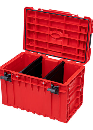 Qbrick System ONE 450 2.0 Technik RED ULTRA HD Custom Werkzeugkoffer modularer Organizer 585 x 385 x 420 mm 52 l stapelbar IP66