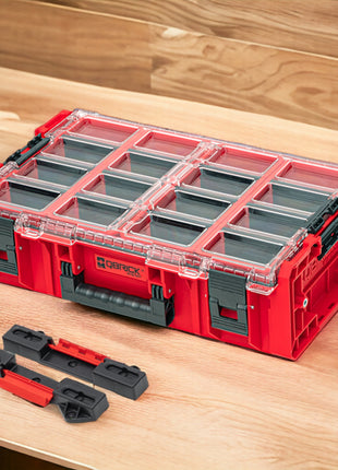 Qbrick System ONE Organizer 2XL ROUGE ULTRA HD Custom + adaptateur ONE Connect 582 x 387 x 172 mm 19,5 l empilable IP66