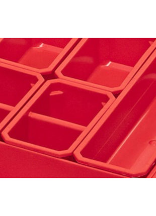 Qbrick System ONE Organizer L 2.0 RED ULTRA HD stapelbar 531 x 379 x 77 mm 6 l IP66 mit 10 Inlays