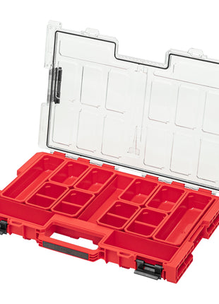 Qbrick System ONE Organizer L 2.0 RED ULTRA HD stapelbar 531 x 379 x 77 mm 6 l IP66 mit 10 Inlays