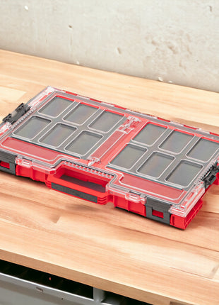 Qbrick System ONE Organizer L 2.0 MFI RED ULTRA HD stapelbar 531 x 379 x 77 mm 6 l IP66 mit Schaumstoffeinlage