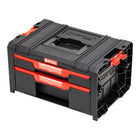 Qbrick System PRO Drawer 2 Toolbox 2.0 Basic stapelbar 450 x 310 x 244 mm 4,5 l 9,5 l IP54 mit zwei Schubläden 5 Trennwänden