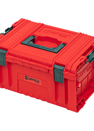 Qbrick System PRO Toolbox 2.0 RED ULTRA HD Custom Werkzeugkoffer 450 x 260 x 240 mm 19 l stapelbar IP54 mit 3 Fächern und Ablage