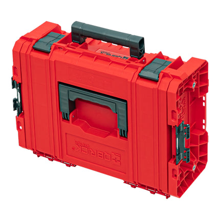 Qbrick System PRO Technik Case 2.0 RED ULTRA HD Custom Werkzeugkoffer 450 x 332 x 171 mm 12 l stapelbar IP54 mit Ablage