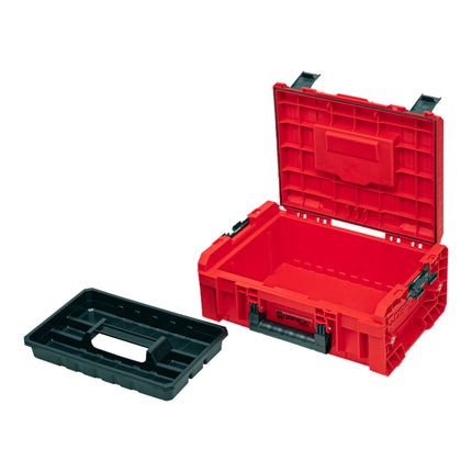 Qbrick System PRO Technik Case 2.0 RED ULTRA HD Custom Werkzeugkoffer 450 x 332 x 171 mm 12 l stapelbar IP54 mit Ablage