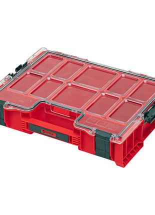 Qbrick System PRO Organizer 300 RED ULTRA HD apilable 452 x 358 x 110 mm 9 l IP54 con 8 incrustaciones