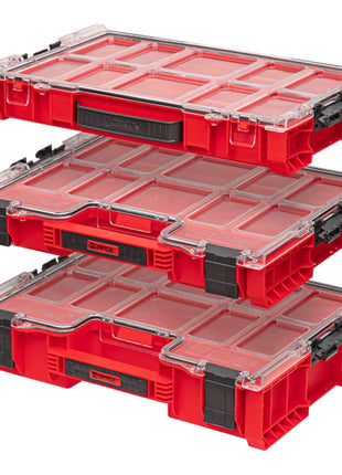 Qbrick System PRO Organizer 300 RED ULTRA HD apilable 452 x 358 x 110 mm 9 l IP54 con 8 incrustaciones