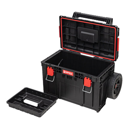 Qbrick System PRIME Cart Trolley stapelbar 590 x 425 x 660 mm 37 l IP66 100 kg belastbar mit Doppelteleskopstiel aus Aluminium