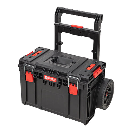 Qbrick System PRIME Cart Trolley stapelbar 590 x 425 x 660 mm 37 l IP66 100 kg belastbar mit Doppelteleskopstiel aus Aluminium