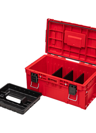 Qbrick System PRIME Toolbox 250 Vario RED ULTRA HD Custom stapelbar 535 x 327 x 271 mm 26l IP66 mit 3 Trennwänden