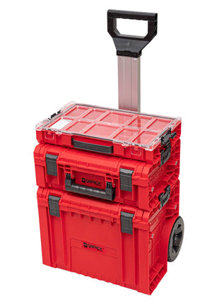 Qbrick System PRO 2.0 Set 4 RED ULTRA HD Werkzeugwagen Set + PRO Cart 2.0 + PRO Technician Case 2.0 + PRO Organizer 100 450 x 390 x 690 mm 45 l IP54