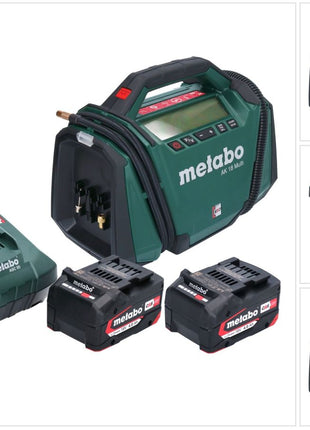 Metabo AK 18 Multi Akku Kompressor 18 V 11 bar + 2x Akku 4,0 Ah + Ladegerät