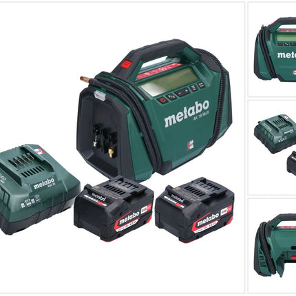 Metabo AK 18 Multi Akku Kompressor 18 V 11 bar + 2x Akku 4,0 Ah + Ladegerät