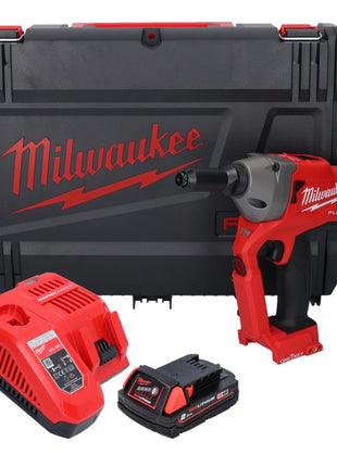 Milwaukee M18 ONEFPRT-201X Akku Blindnietgerät 18 V 20 kN Brushless + 1x Akku 2,0 Ah + Ladegerät + HD Box