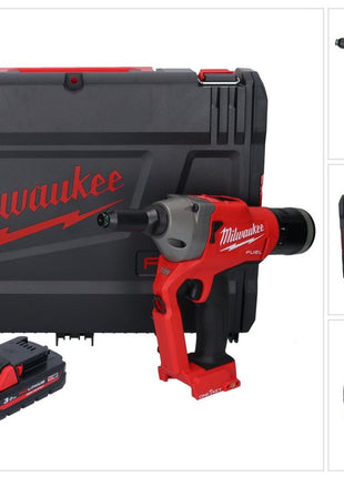 Milwaukee M18 ONEFPRT-301X Akku Blindnietgerät 18 V 20 kN Brushless + 1x Akku 3,0 Ah + HD Box - ohne Ladegerät