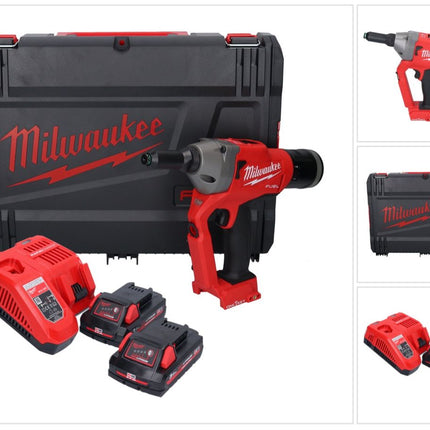 Milwaukee M18 ONEFPRT-302X Akku Blindnietgerät 18 V 20 kN Brushless + 2x Akku 3,0 Ah + Ladegerät + HD Box