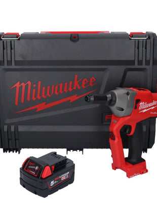 Milwaukee M18 ONEFPRT-501X remachadora ciega a batería 18 V 20 kN sin escobillas + 1x batería 5.0 Ah + caja HD - sin cargador