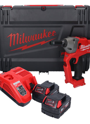 Milwaukee M18 ONEFPRT-502X Akku Blindnietgerät 18 V 20 kN Brushless + 2x Akku 5,0 Ah + Ladegerät + HD Box