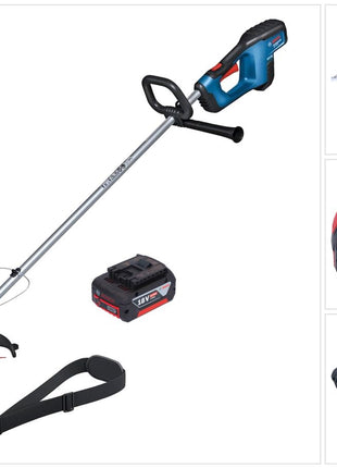 Bosch GRT 18V-33 Professional Akku Rasentrimmer 18 V 330 mm Brushless + 1x Akku 6,0 Ah - ohne Ladegerät