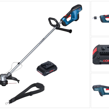 Bosch GRT 18V-33 Professional Akku Rasentrimmer 18 V 330 mm Brushless + 1x ProCORE Akku 4,0 Ah - ohne Ladegerät